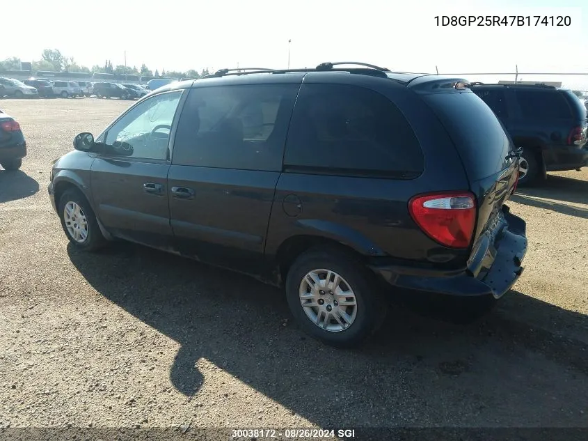 2007 Dodge Caravan Se VIN: 1D8GP25R47B174120 Lot: 30038172