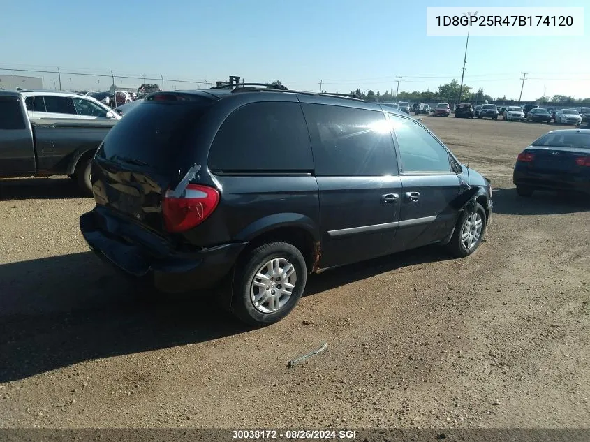 2007 Dodge Caravan Se VIN: 1D8GP25R47B174120 Lot: 30038172