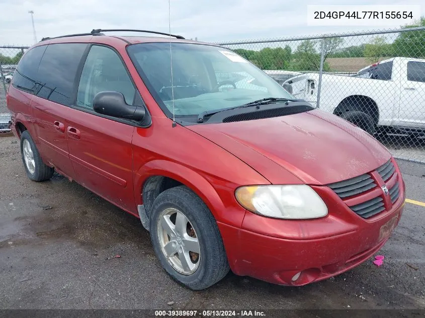 2D4GP44L77R155654 2007 Dodge Grand Caravan Sxt