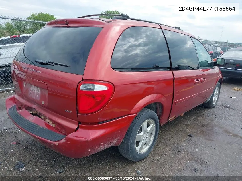 2D4GP44L77R155654 2007 Dodge Grand Caravan Sxt