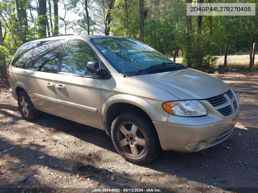 2007 Dodge Grand Caravan Sxt VIN: 2D4GP44L27R270405 Lot: 39394802