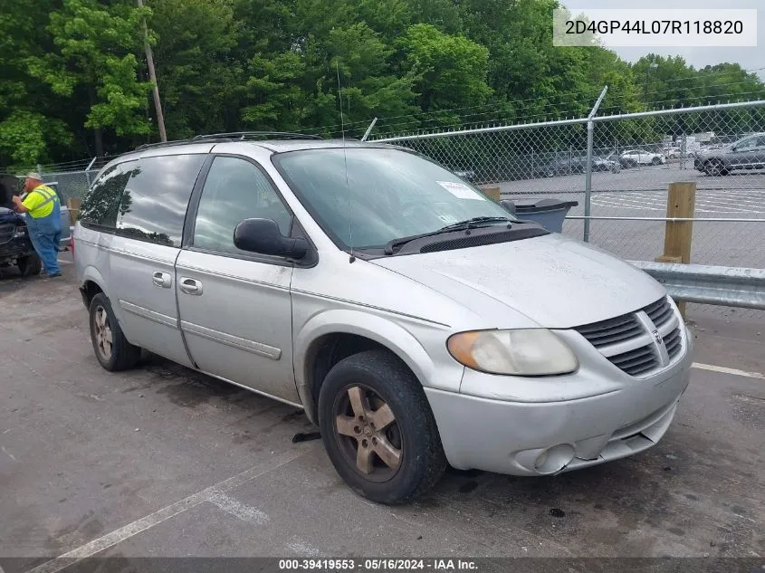 2D4GP44L07R118820 2007 Dodge Grand Caravan Sxt