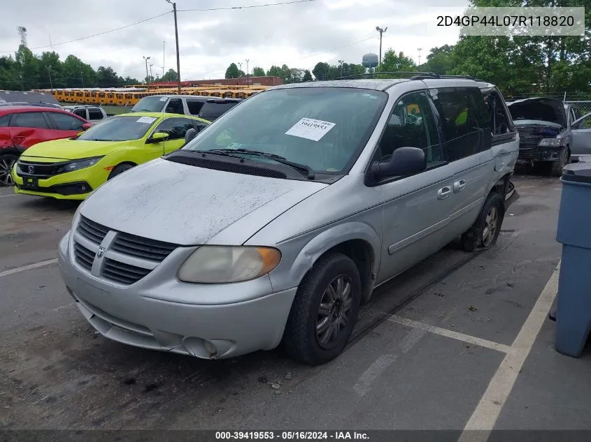 2007 Dodge Grand Caravan Sxt VIN: 2D4GP44L07R118820 Lot: 39419553