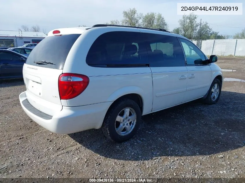 2D4GP44L47R240919 2007 Dodge Grand Caravan Sxt