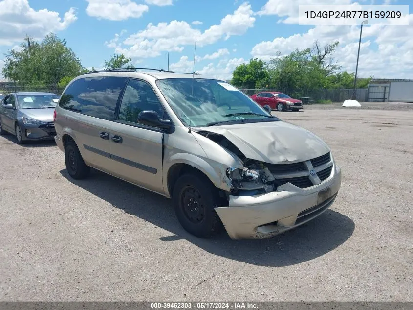 2007 Dodge Grand Caravan Se VIN: 1D4GP24R77B159209 Lot: 39452303