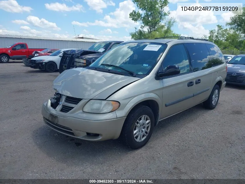 2007 Dodge Grand Caravan Se VIN: 1D4GP24R77B159209 Lot: 39452303