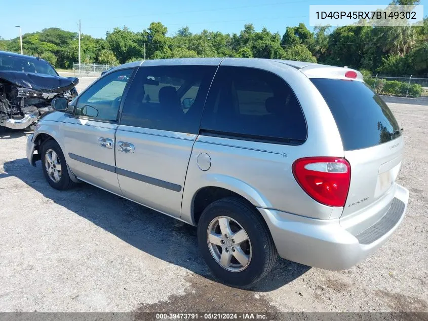 2007 Dodge Caravan Sxt VIN: 1D4GP45RX7B149302 Lot: 39473791