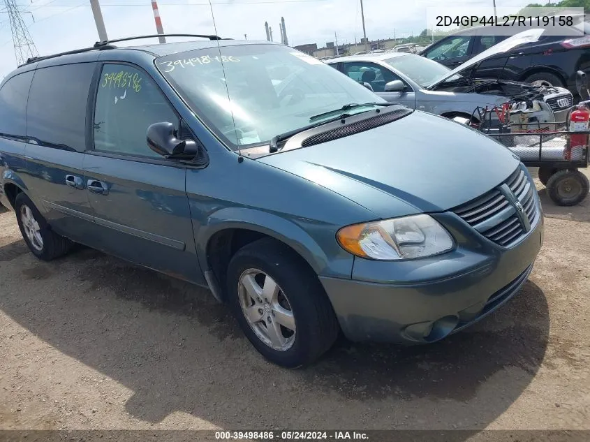 2007 Dodge Grand Caravan Sxt VIN: 2D4GP44L27R119158 Lot: 39498486