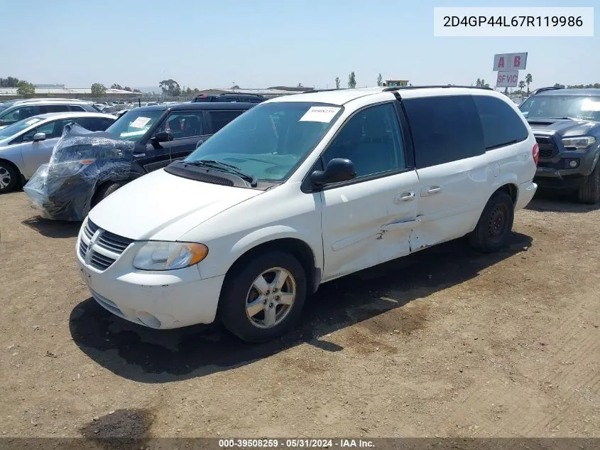 2D4GP44L67R119986 2007 Dodge Grand Caravan Sxt