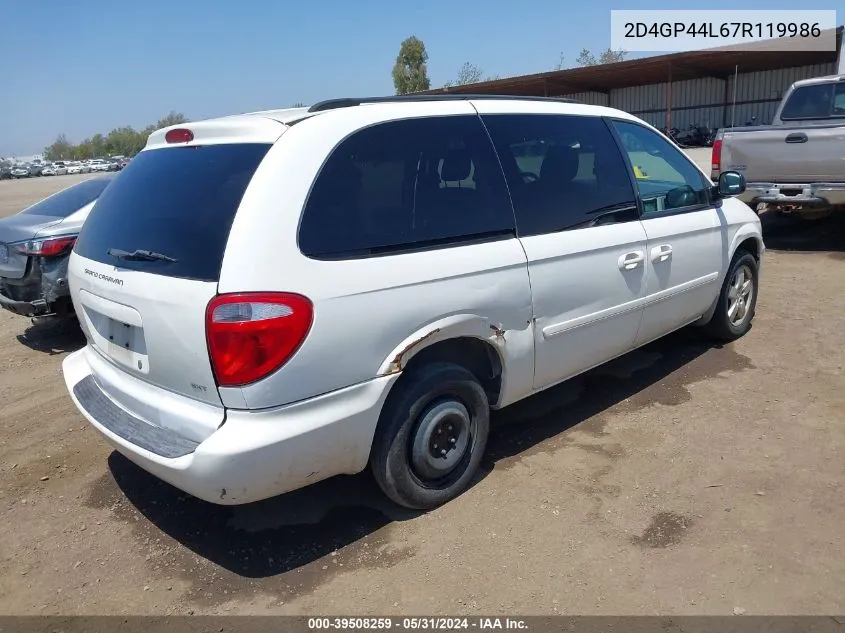 2D4GP44L67R119986 2007 Dodge Grand Caravan Sxt