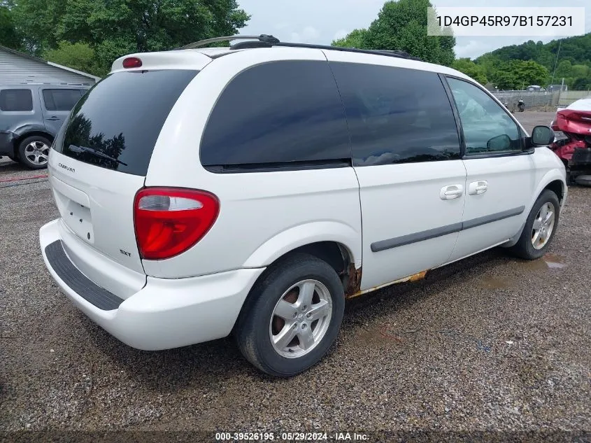 2007 Dodge Caravan Sxt VIN: 1D4GP45R97B157231 Lot: 39526195