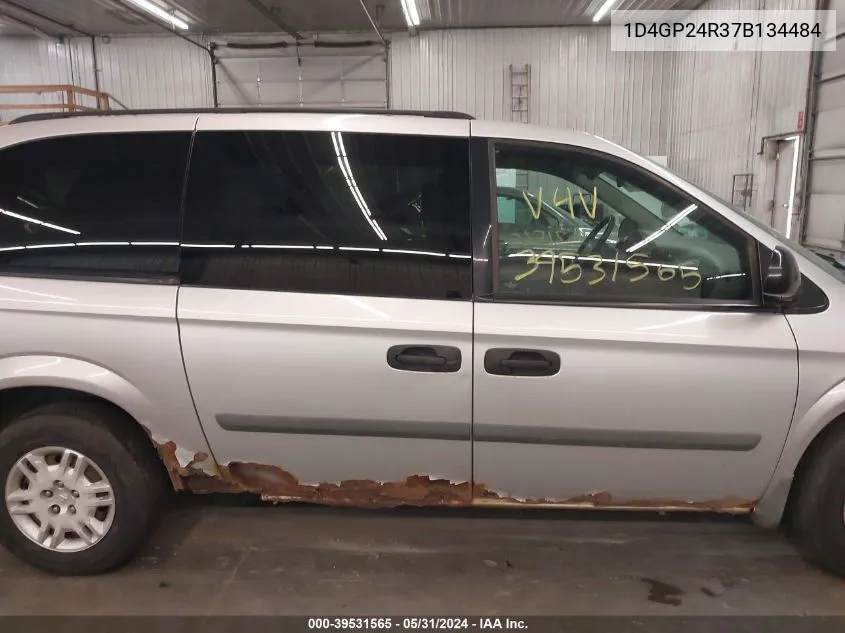 1D4GP24R37B134484 2007 Dodge Grand Caravan Se