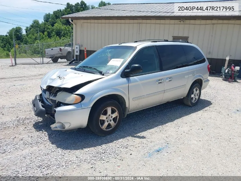 2007 Dodge Grand Caravan Sxt VIN: 2D4GP44L47R217995 Lot: 39536698