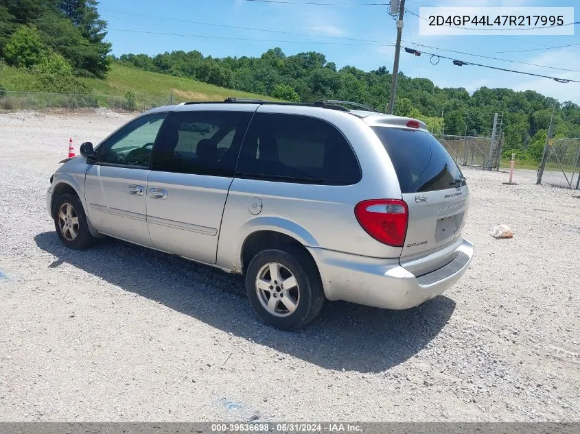 2D4GP44L47R217995 2007 Dodge Grand Caravan Sxt