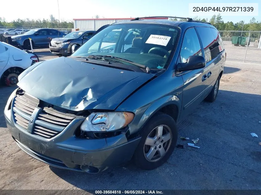 2007 Dodge Grand Caravan Sxt VIN: 2D4GP44L97R271339 Lot: 39584518