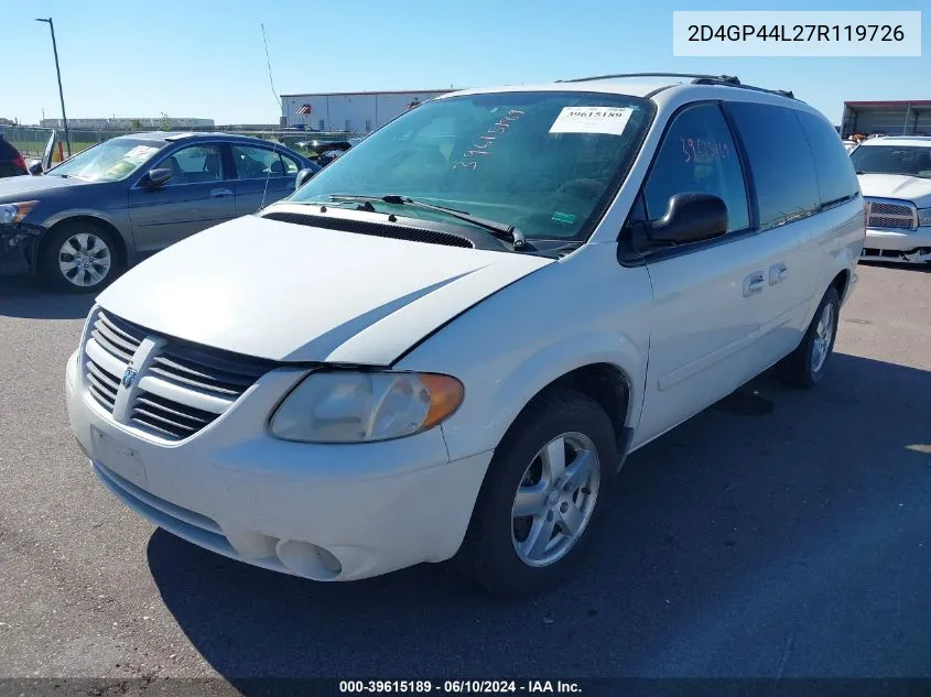 2007 Dodge Grand Caravan Sxt VIN: 2D4GP44L27R119726 Lot: 39615189