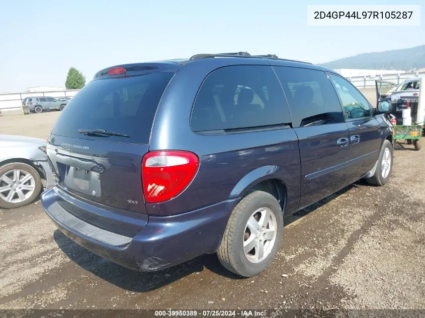 2007 Dodge Grand Caravan Sxt VIN: 2D4GP44L97R105287 Lot: 39950389