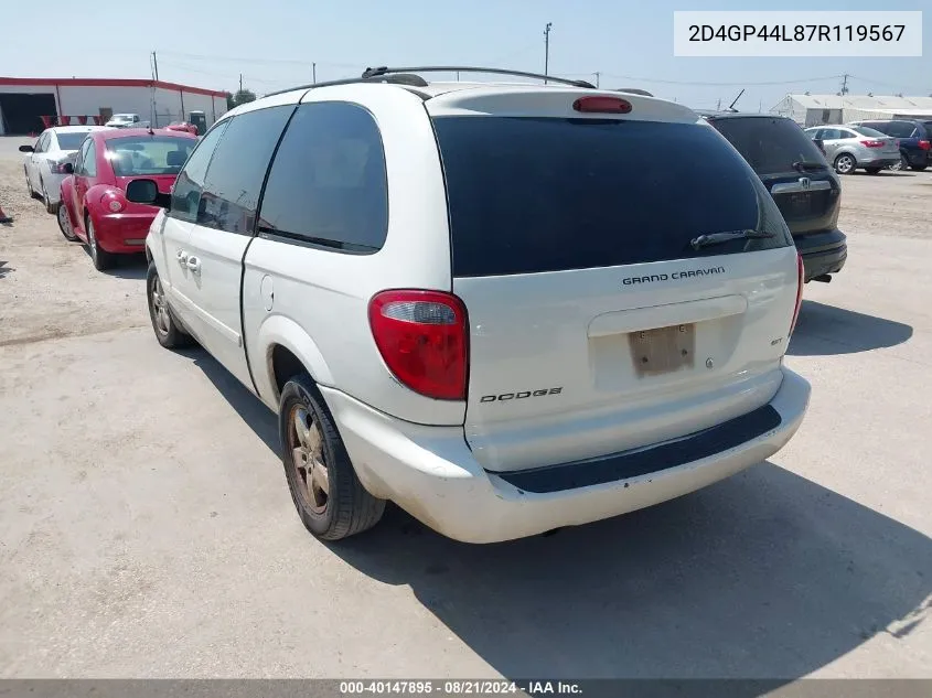 2D4GP44L87R119567 2007 Dodge Grand Caravan Sxt