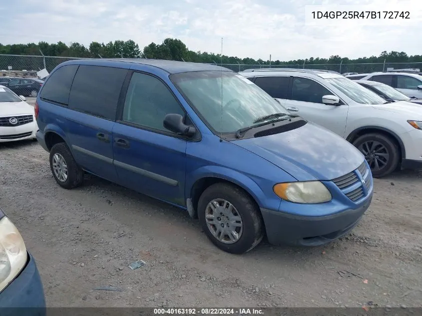 1D4GP25R47B172742 2007 Dodge Caravan Se