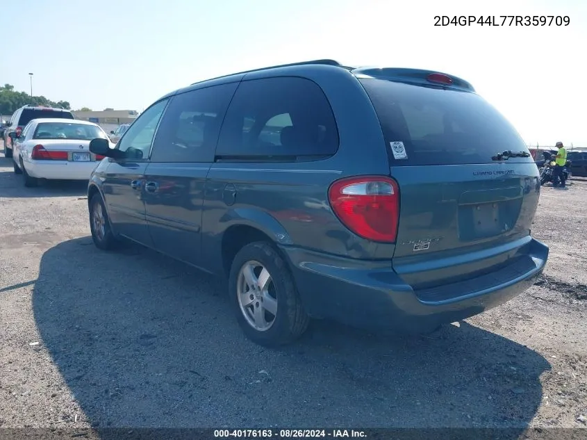 2007 Dodge Grand Caravan Sxt VIN: 2D4GP44L77R359709 Lot: 40176163