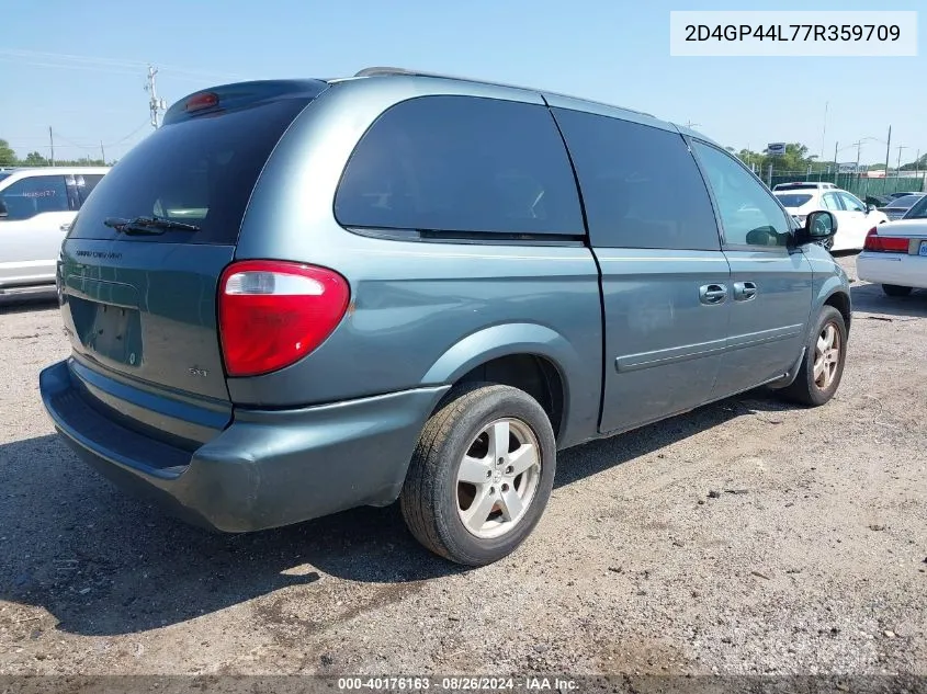 2007 Dodge Grand Caravan Sxt VIN: 2D4GP44L77R359709 Lot: 40176163