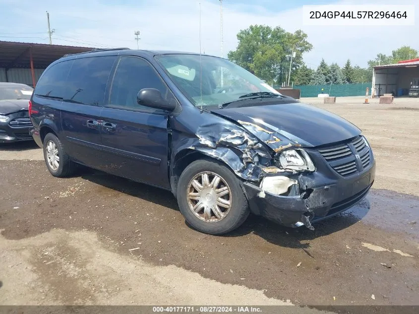 2007 Dodge Grand Caravan Sxt VIN: 2D4GP44L57R296464 Lot: 40177171