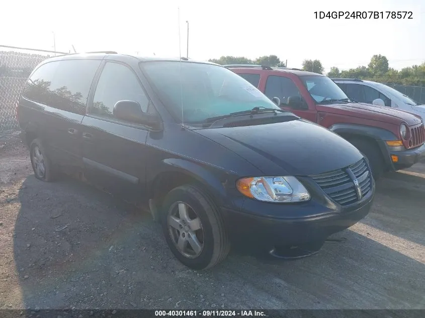 2007 Dodge Grand Caravan Se VIN: 1D4GP24R07B178572 Lot: 40301461