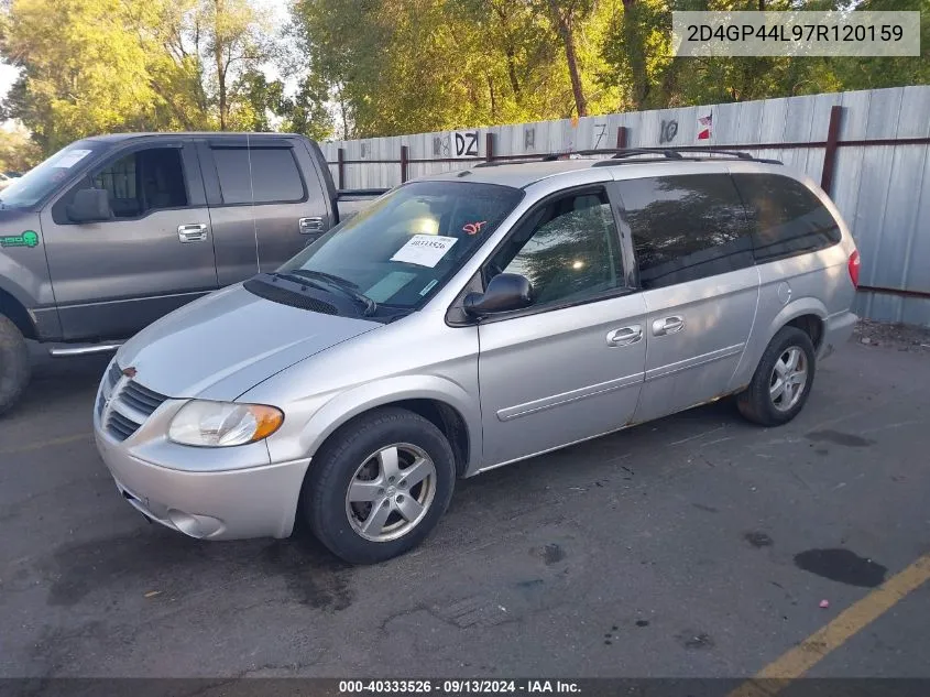 2007 Dodge Grand Caravan Sxt VIN: 2D4GP44L97R120159 Lot: 40333526