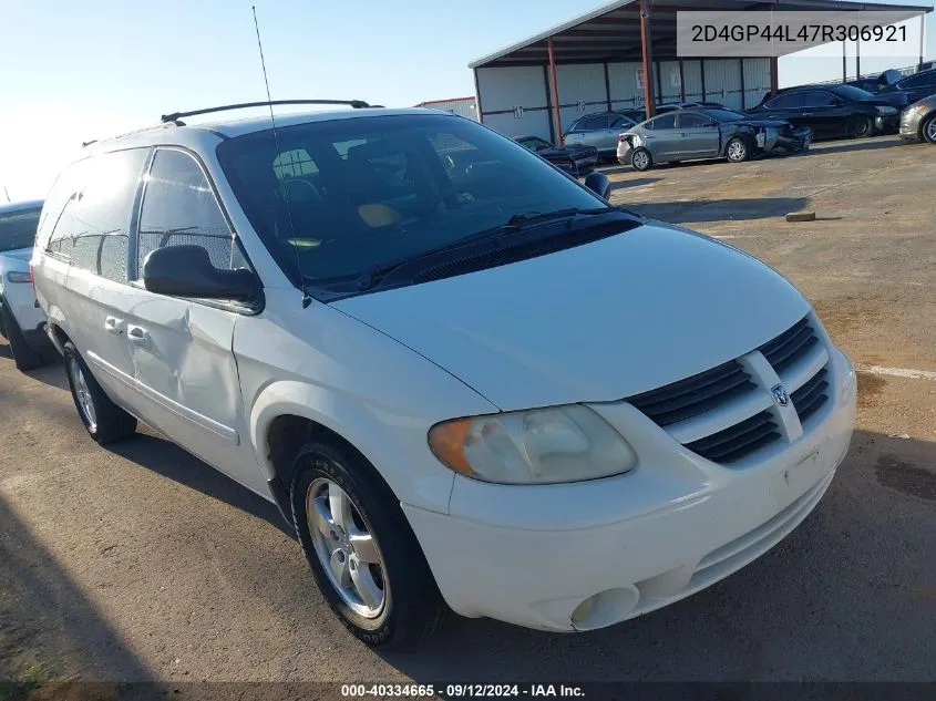 2007 Dodge Grand Caravan Sxt VIN: 2D4GP44L47R306921 Lot: 40334665