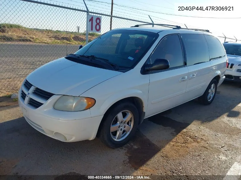 2007 Dodge Grand Caravan Sxt VIN: 2D4GP44L47R306921 Lot: 40334665