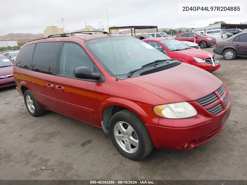 2007 Dodge Grand Caravan Sxt VIN: 2D4GP44L97R204885 Lot: 40343285