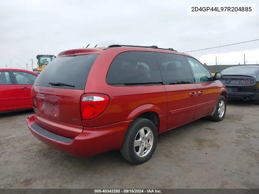 2007 Dodge Grand Caravan Sxt VIN: 2D4GP44L97R204885 Lot: 40343285