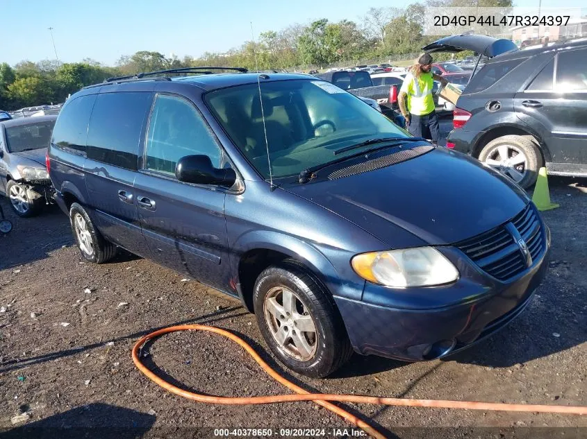 2007 Dodge Grand Caravan Sxt VIN: 2D4GP44L47R324397 Lot: 40378650