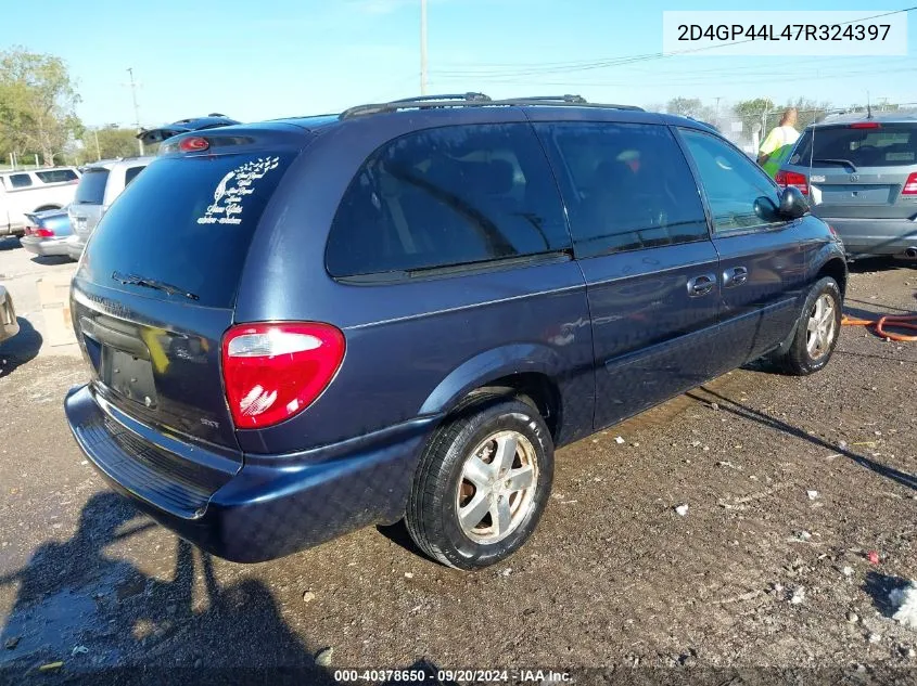 2007 Dodge Grand Caravan Sxt VIN: 2D4GP44L47R324397 Lot: 40378650