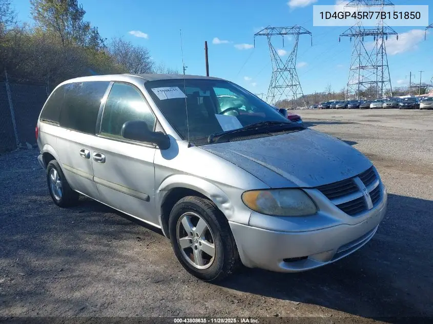 1D4GP45R77B151850 2007 Dodge Caravan Sxt