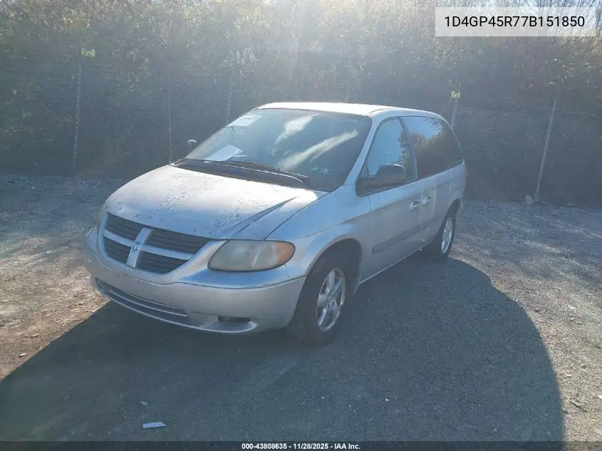 1D4GP45R77B151850 2007 Dodge Caravan Sxt