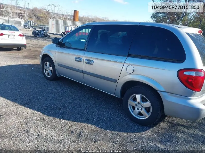 1D4GP45R77B151850 2007 Dodge Caravan Sxt
