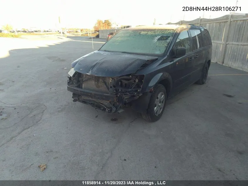 2008 Dodge Grand Caravan Se VIN: 2D8HN44H28R106271 Lot: 11858914