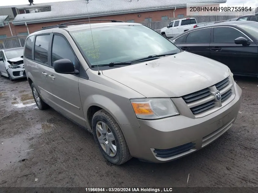 2008 Dodge Grand Caravan Se VIN: 2D8HN44H98R755954 Lot: 11966944