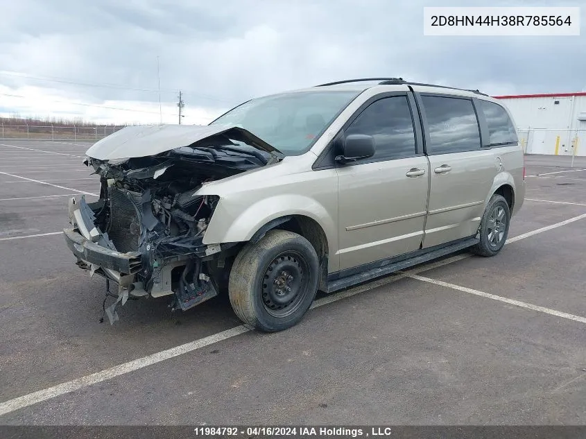 2008 Dodge Grand Caravan Se VIN: 2D8HN44H38R785564 Lot: 11984792