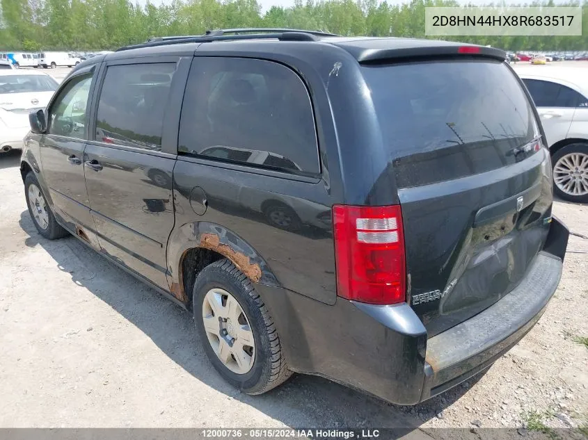 2008 Dodge Grand Caravan Se VIN: 2D8HN44HX8R683517 Lot: 12000736