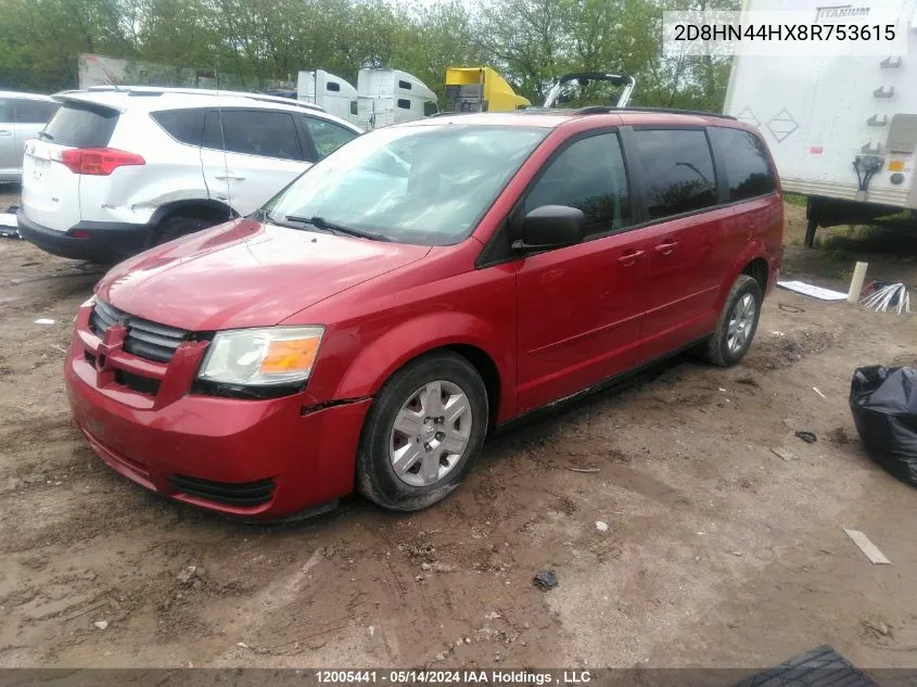 2D8HN44HX8R753615 2008 Dodge Grand Caravan Se