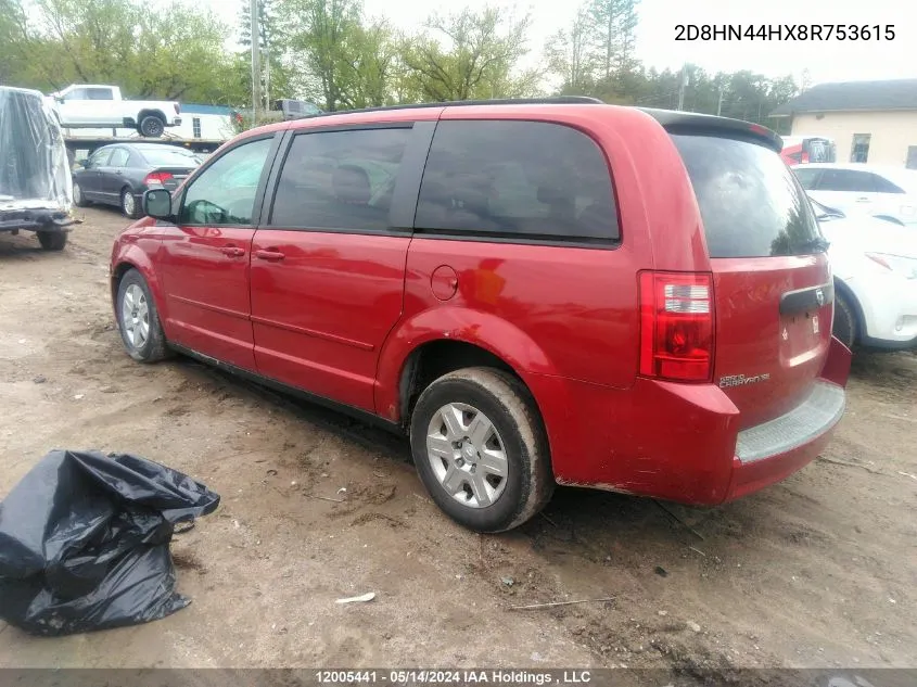 2D8HN44HX8R753615 2008 Dodge Grand Caravan Se