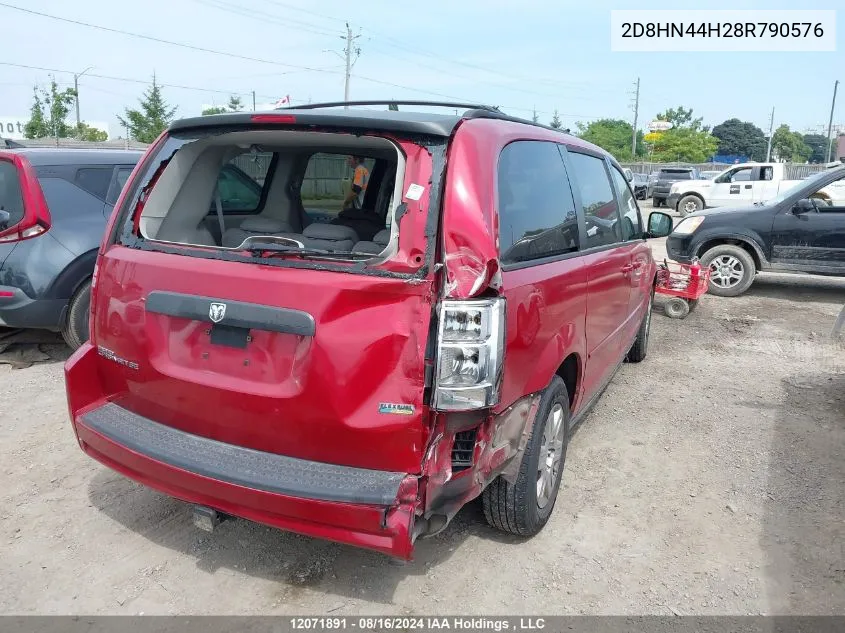 2008 Dodge Grand Caravan VIN: 2D8HN44H28R790576 Lot: 12071891