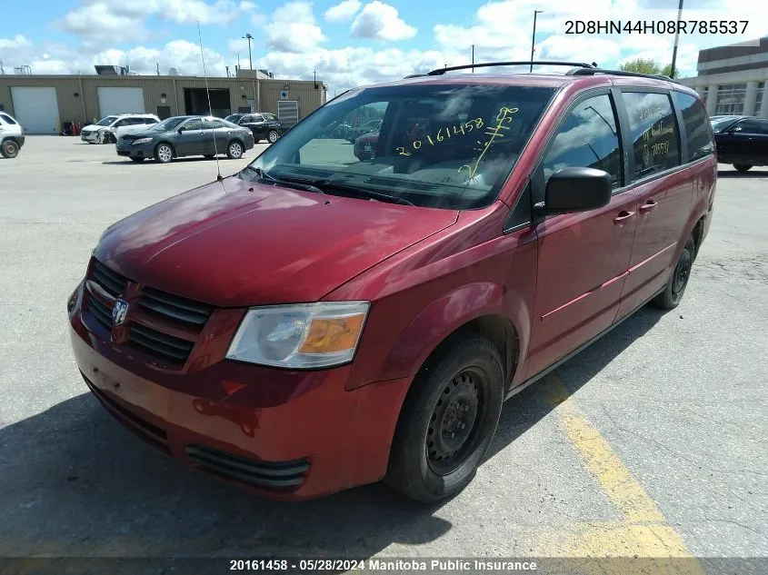 2008 Dodge Grand Caravan Se VIN: 2D8HN44H08R785537 Lot: 20161458