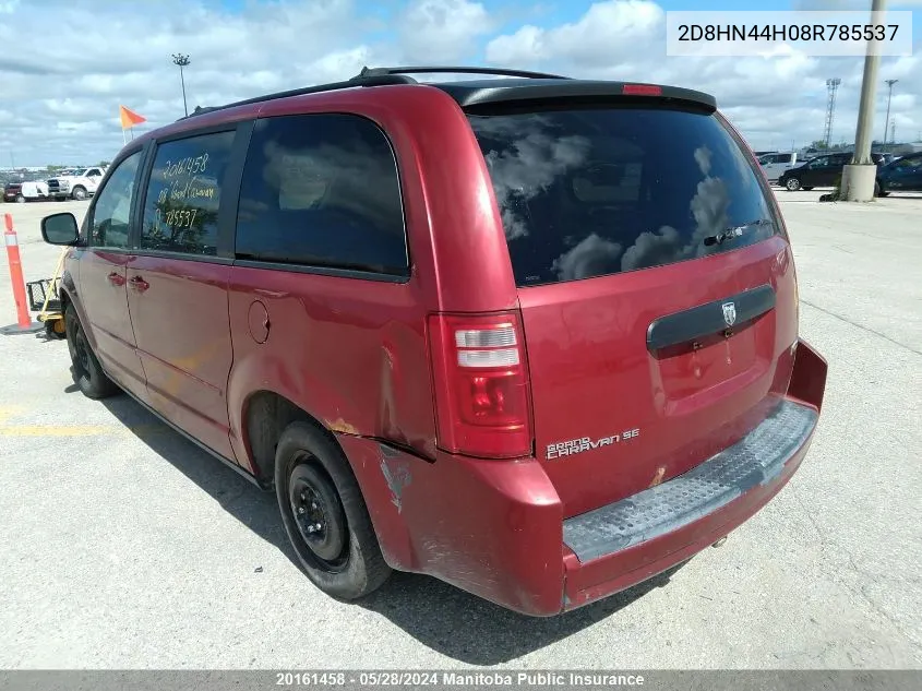 2008 Dodge Grand Caravan Se VIN: 2D8HN44H08R785537 Lot: 20161458