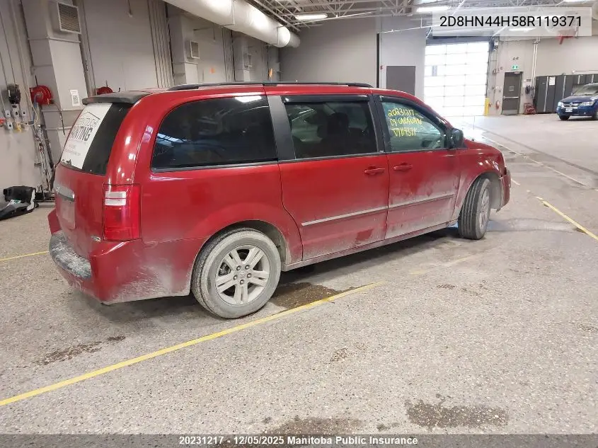 2D8HN44H58R119371 2008 Dodge Grand Caravan Sxt