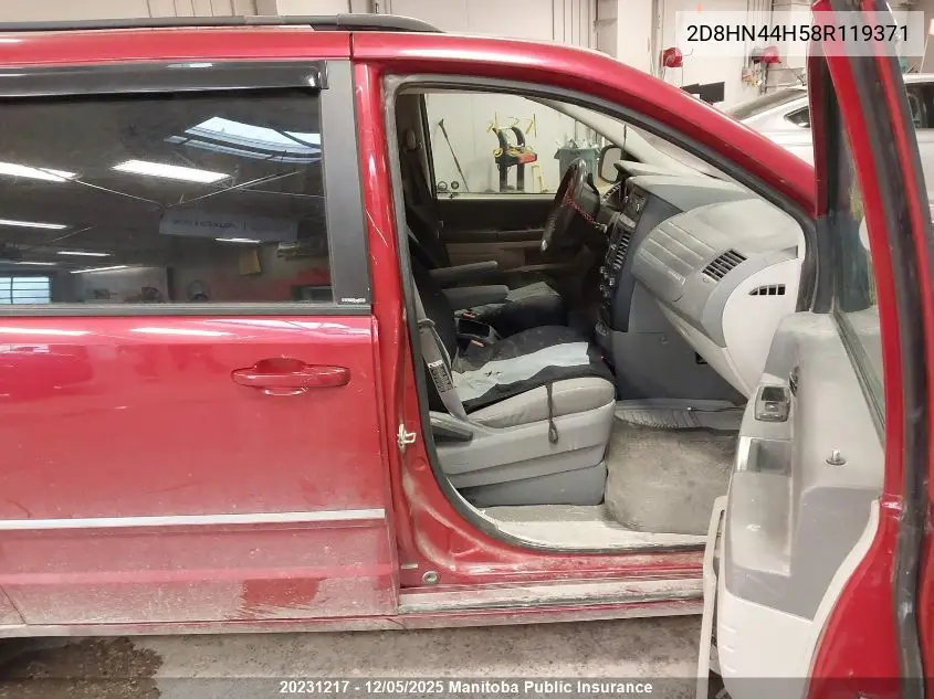 2D8HN44H58R119371 2008 Dodge Grand Caravan Sxt