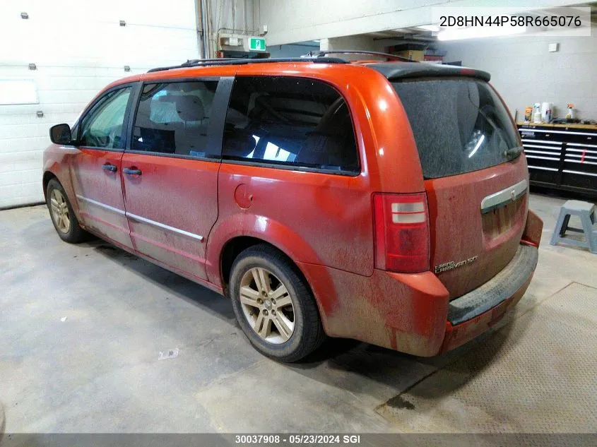 2008 Dodge Grand Caravan Sxt VIN: 2D8HN44P58R665076 Lot: 30037908