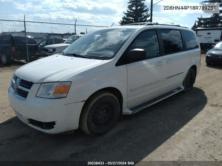 2D8HN44P18R789281 2008 Dodge Grand Caravan Sxt